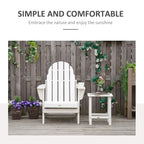 Chaise Adirondack pliante, chaises longues de plage en plastique HDPE toutes saisons pour terrasse et mobilier de jardin