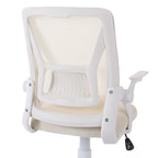 Javlergo Chaise de Bureau Dossier Mi-Hauteur Pivotante avec Support Lombaire, Fauteuil de Bureau Ergonomique en Maille avec Accoudoirs