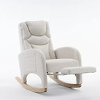 Fauteuil à bascule de puériculture ergonomique en tissu avec repose-pieds réglable