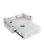 Canapé convertible 54 pouces avec lit gigogne, double assise, fonction relax