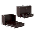 Lit escamotable coffre Chelsea Queen avec matelas