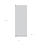HomeRoots 47 Armoire de cuisine ou de rangement en bois blanc - 16,9' X '47,4' X '12,3