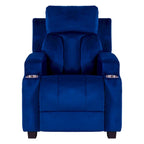 Fauteuil inclinable de luxe pour enfants avec repose-pieds, appuie-tête et 2 porte-gobelets, en microfibre, pour les enfants de 3 ans et plus