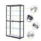 Vitrine rectangulaire contemporaine en verre noir