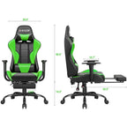 Chaise de jeu avec repose-pieds - Chaise de bureau ergonomique