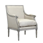 Fauteuil en bois blanc cassé Burnham Home Designs, collection Prentice