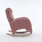Fauteuil à bascule de puériculture ergonomique en tissu avec repose-pieds réglable