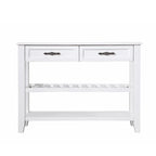 Table console de 42 po avec tiroirs et étagères à niveaux