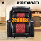 Grand fauteuil inclinable en similicuir de style américain pour salon