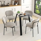 Table de salle à manger ronde en verre Costway 36" pour 4 personnes avec plateau en verre trempé - Voir détails