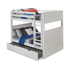 Lit superposé Camaflexi double sur double avec lit gigogne simple - Tête de lit à panneaux