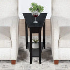 Table d'appoint d'angle American Heritage avec étagère de Convenience Concepts