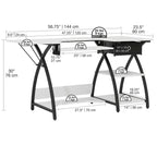 Bureau de couture Comet Plus avec ou sans grilles sur le dessus pour la coupe