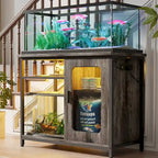 Meuble pour aquarium de 75 à 110 litres avec prises de courant et éclairage LED