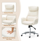 Chaise de bureau en similicuir - Pivotante - Plusieurs coloris