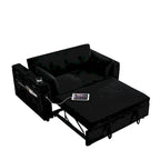 Canapé convertible 54 pouces avec lit gigogne, double assise, fonction relax