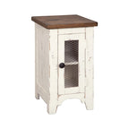 Table d'appoint de canapé — Blanc/Marron