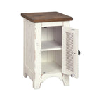 Table d'appoint de canapé — Blanc/Marron
