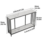 2 Tier Modern Console Table Heavy Duty Sintered Stone