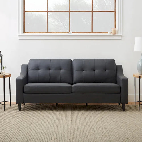 Canapé en tissu 75 avec accoudoirs incurvés concaves