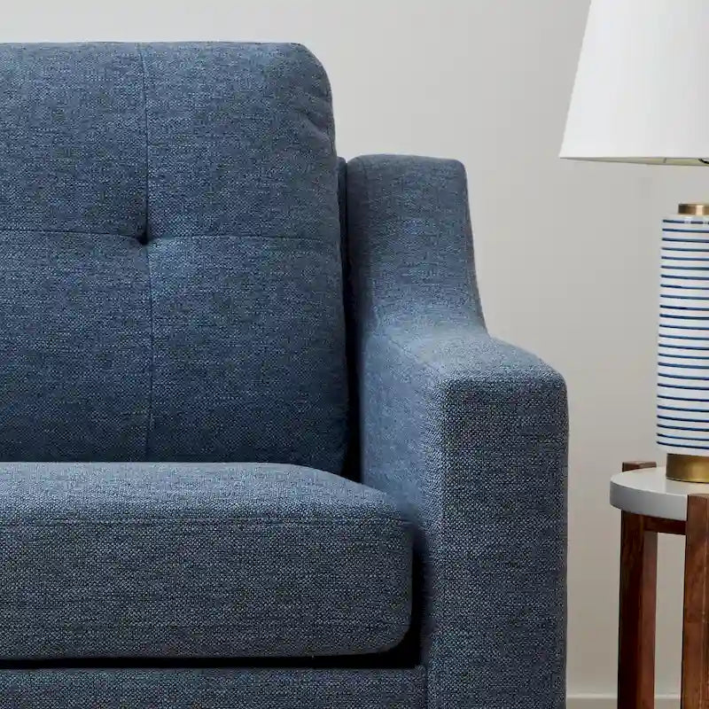 Canapé en tissu 75 avec accoudoirs incurvés concaves