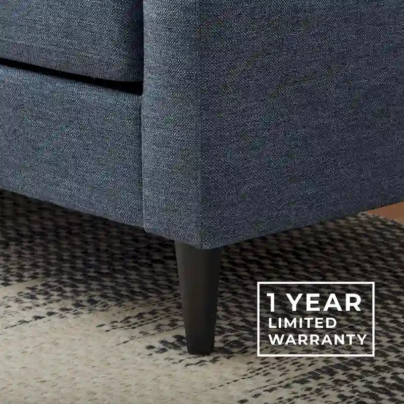 Canapé en tissu 75 avec accoudoirs incurvés concaves