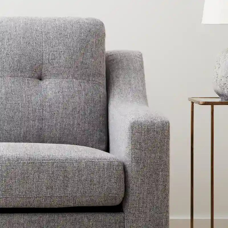 Canapé en tissu 75 avec accoudoirs incurvés concaves