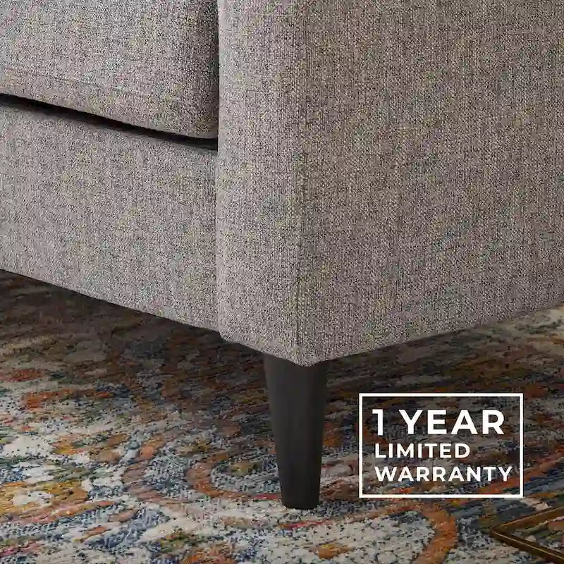 Canapé en tissu 75 avec accoudoirs incurvés concaves