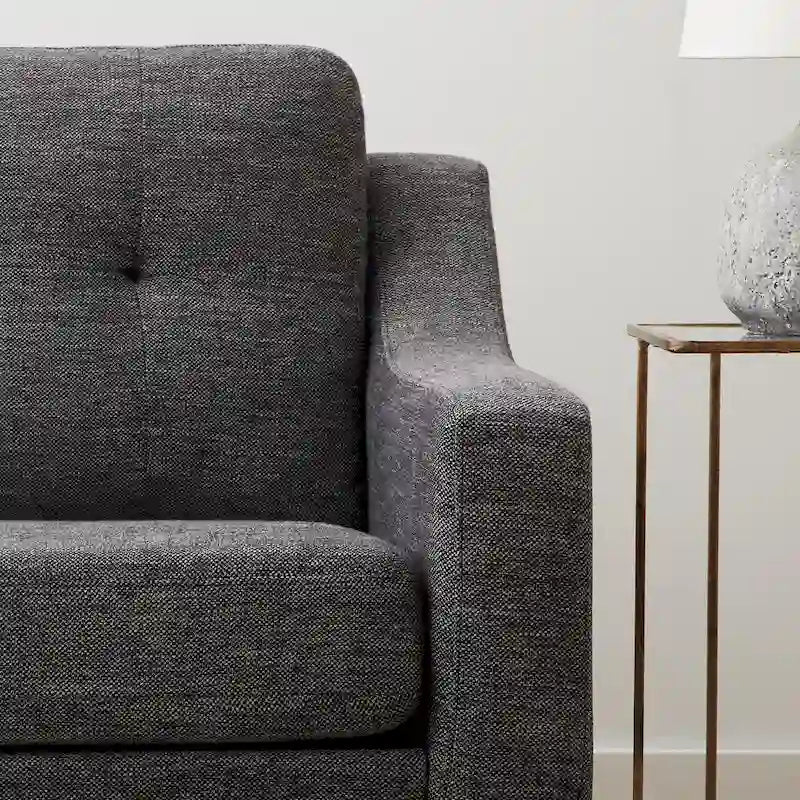 Canapé en tissu 75 avec accoudoirs incurvés concaves