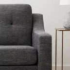 Canapé en tissu 75 avec accoudoirs incurvés concaves
