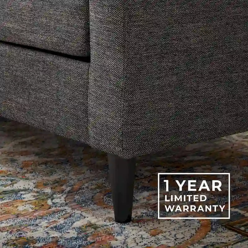 Canapé en tissu 75 avec accoudoirs incurvés concaves