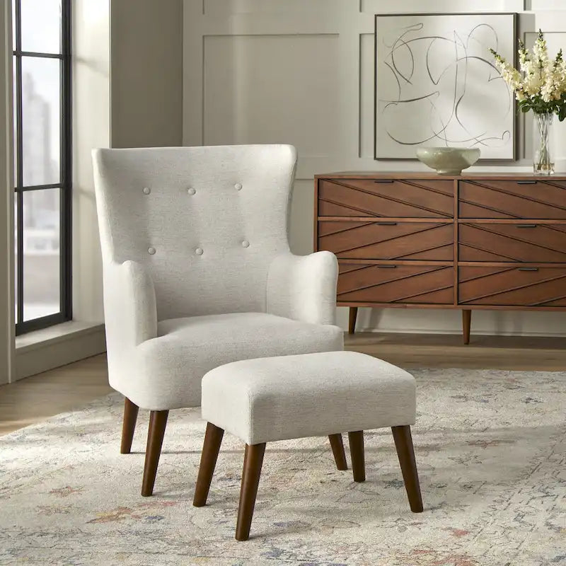 Chair and Footstool Set