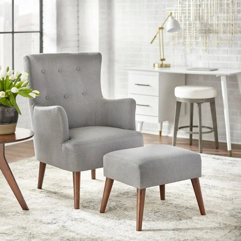 Chair and Footstool Set