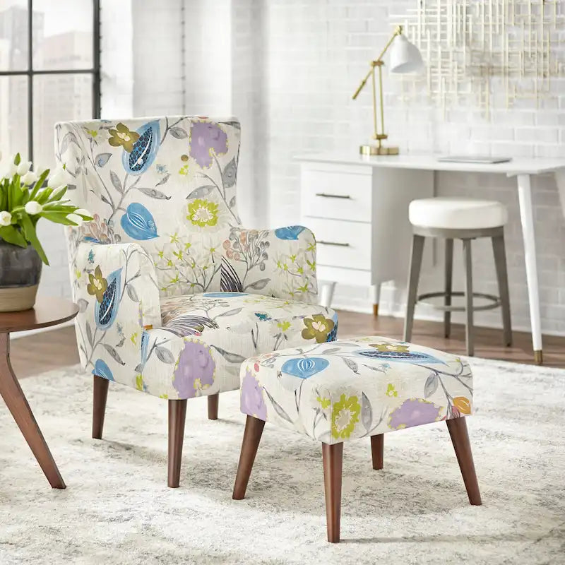 Chair and Footstool Set