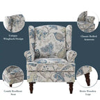 Traditional Fabric-Upholstered Armchairs (Turned Wood Legs, Set of 2)