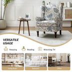 Traditional Fabric-Upholstered Armchairs (Turned Wood Legs, Set of 2)