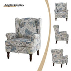 Traditional Fabric-Upholstered Armchairs (Turned Wood Legs, Set of 2)