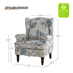 Traditional Fabric-Upholstered Armchairs (Turned Wood Legs, Set of 2)