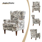 Traditional Fabric-Upholstered Armchairs (Turned Wood Legs, Set of 2)
