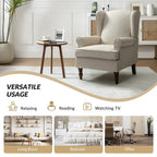 Traditional Fabric-Upholstered Armchairs (Turned Wood Legs, Set of 2)
