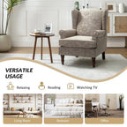 Traditional Fabric-Upholstered Armchairs (Turned Wood Legs, Set of 2)