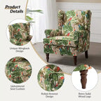 Traditional Fabric-Upholstered Armchairs (Turned Wood Legs, Set of 2)