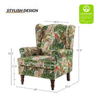 Traditional Fabric-Upholstered Armchairs (Turned Wood Legs, Set of 2)