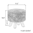 Pouf rond en velours (avec patins antidérapants)