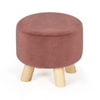 Pouf rond en velours (avec patins antidérapants)
