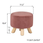 Pouf rond en velours (avec patins antidérapants)