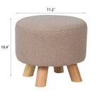 Pouf rond en velours (avec patins antidérapants)