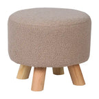 Pouf rond en velours (avec patins antidérapants)