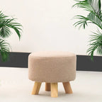 Pouf rond en velours (avec patins antidérapants)