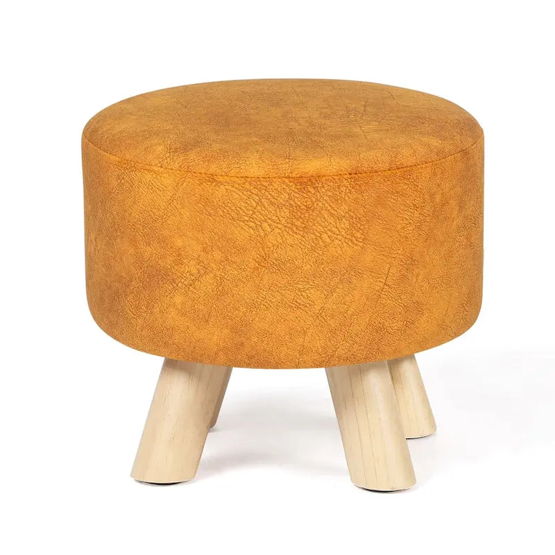 Pouf rond en velours (avec patins antidérapants)